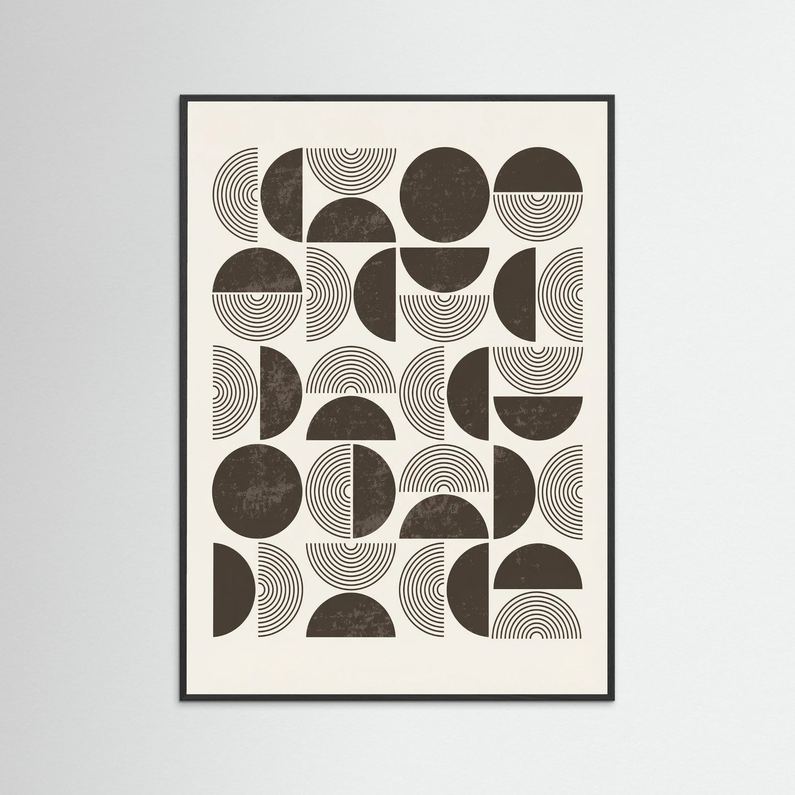 Black Wood Geometric Rhythms