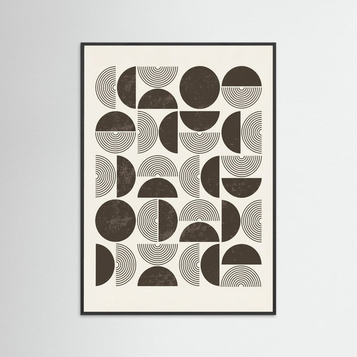 Black Wood Geometric Rhythms