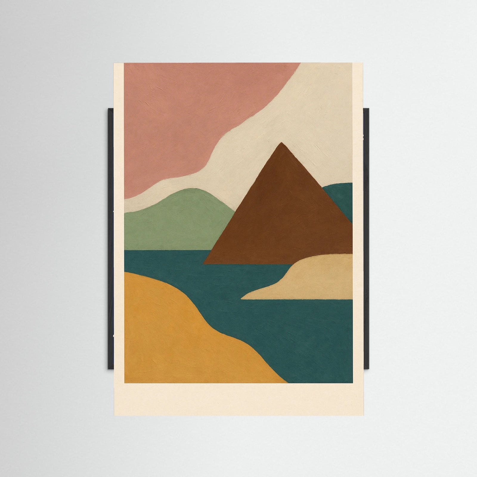 Black Wood Geometric Shapes