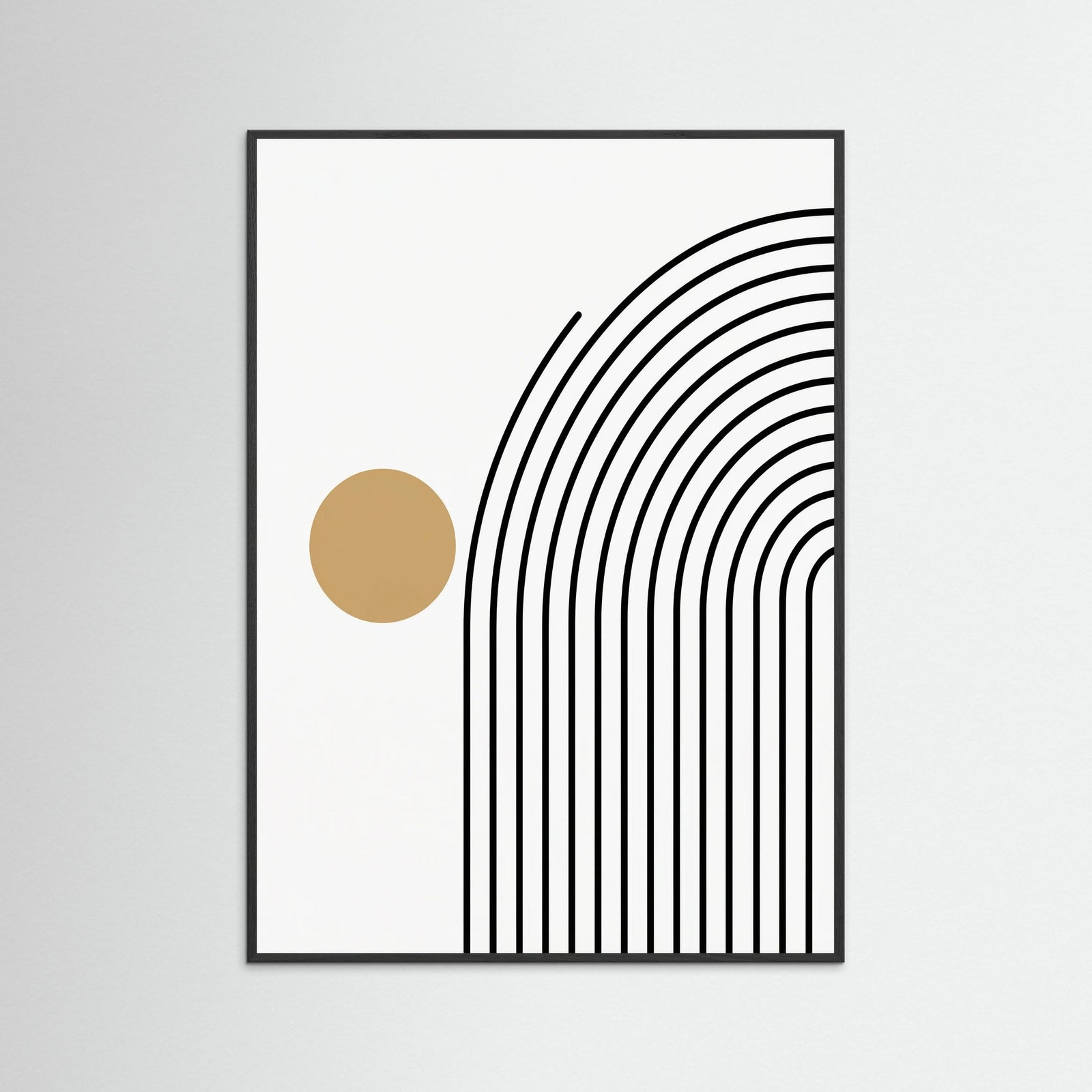 Black Wood Geometric Stillness