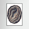 Black Wood Gilded Geode Streams