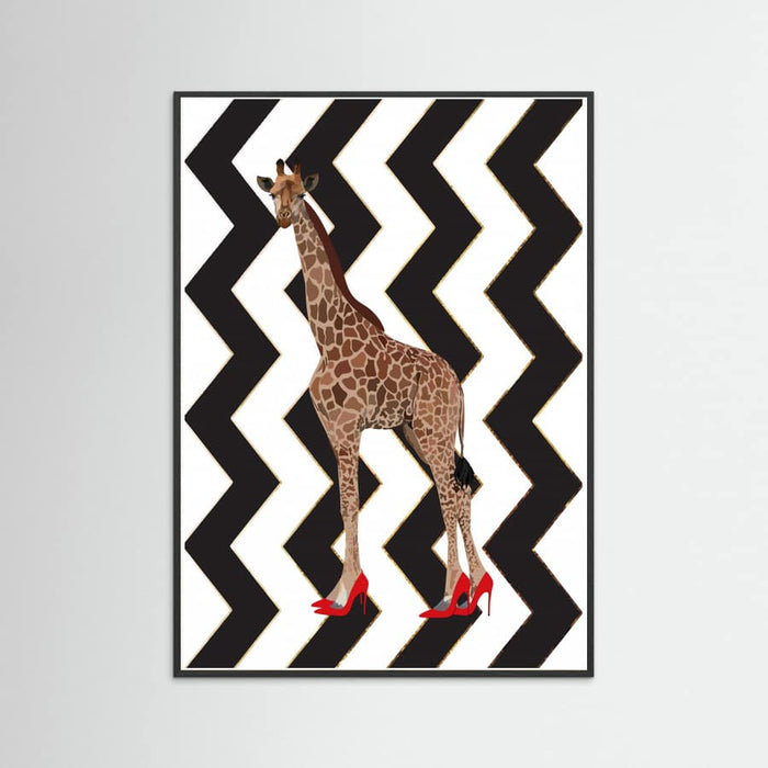 Plakat Giraffe Heels zigzag – plakat i druk artystyczny