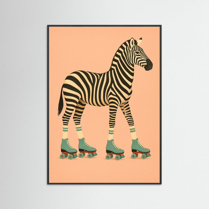 Black Wood Giraffe Roller Skates