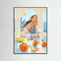 Girl with peaches Poster – poster and art print