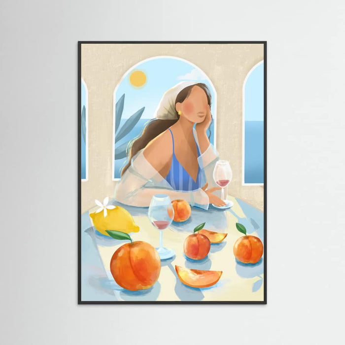Girl with peaches Poster – poster and art print