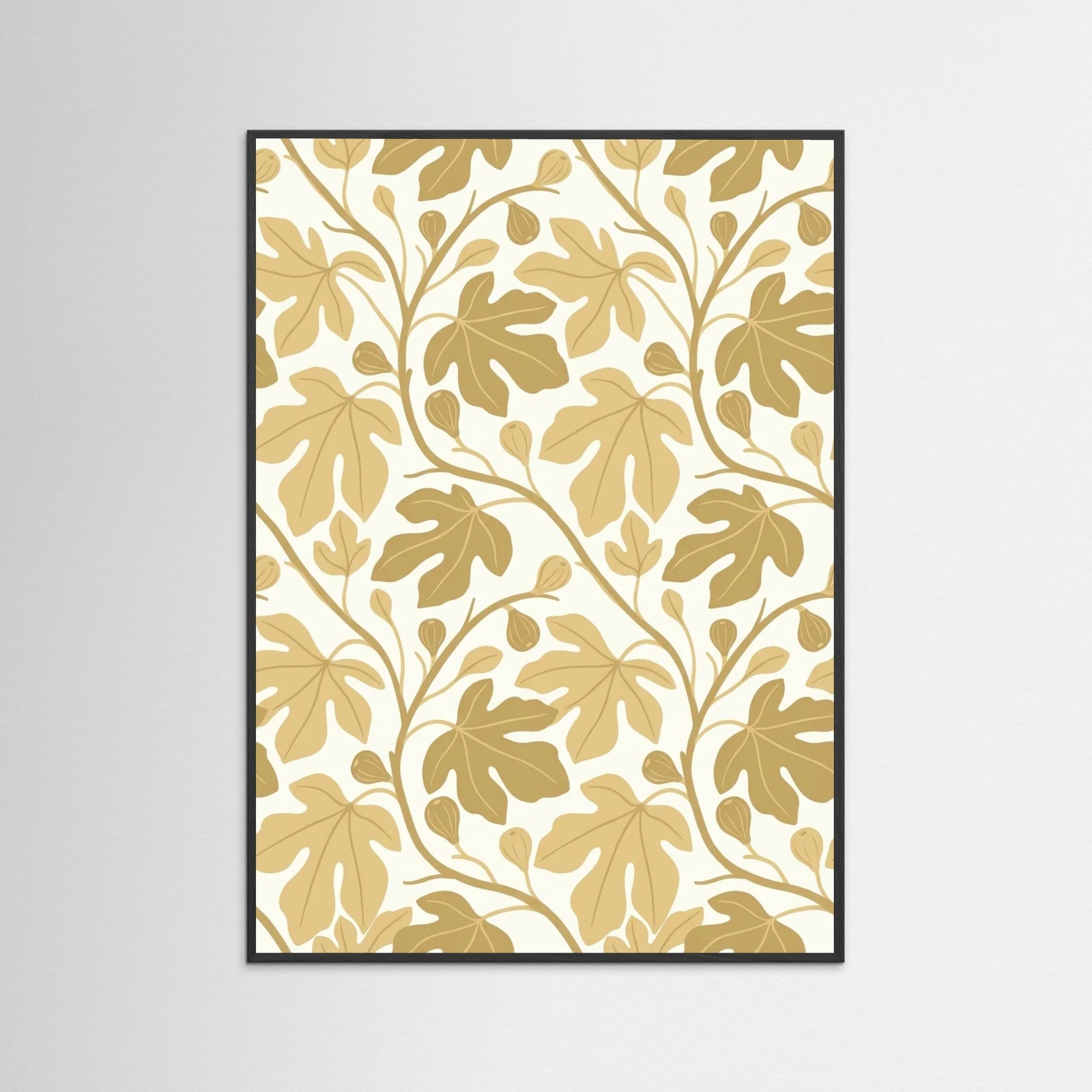 Black Wood Golden Botanical Harmony