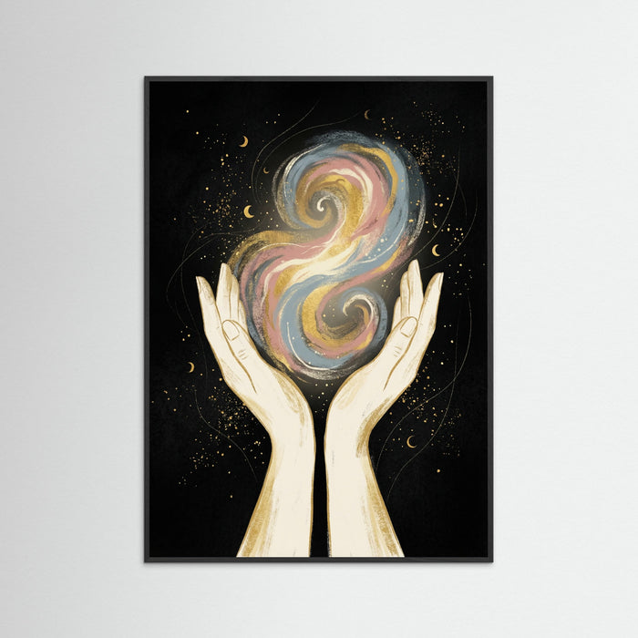 Black Wood Golden Contemplation