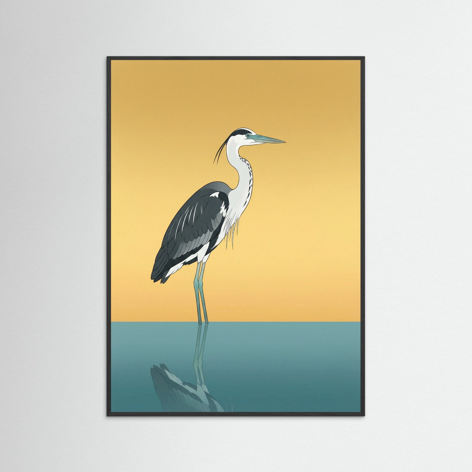 Black Wood Golden Crane Procession