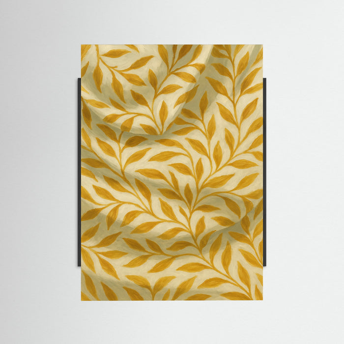Black Wood Golden Leaves