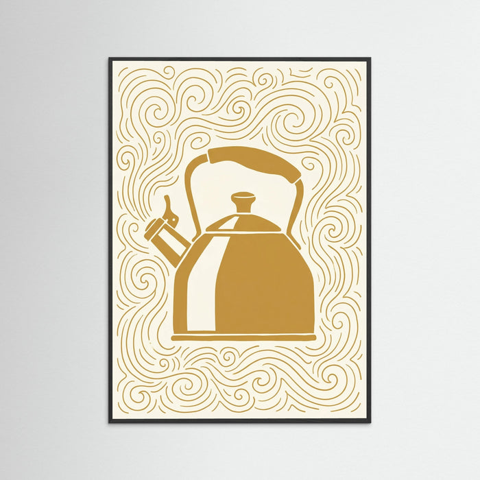 Black Wood Golden Moka Pot