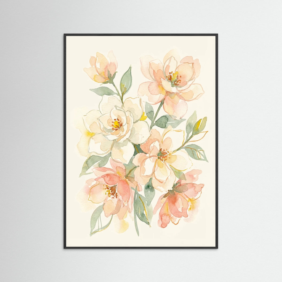 Black Wood Golden Poppies