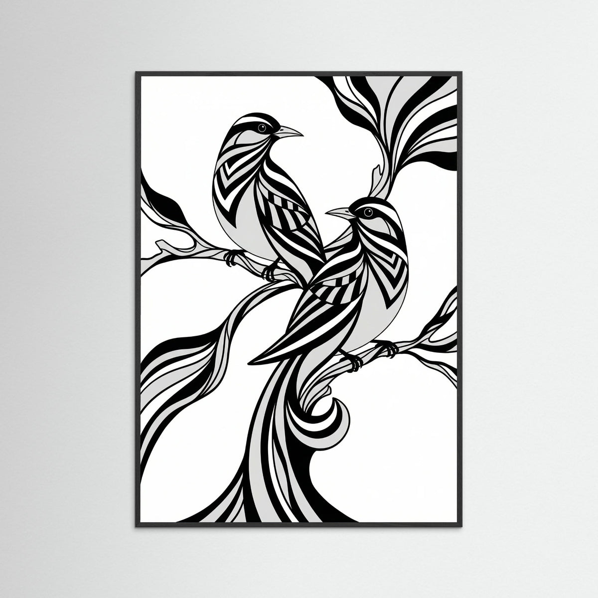 Black Wood Graceful Stripes