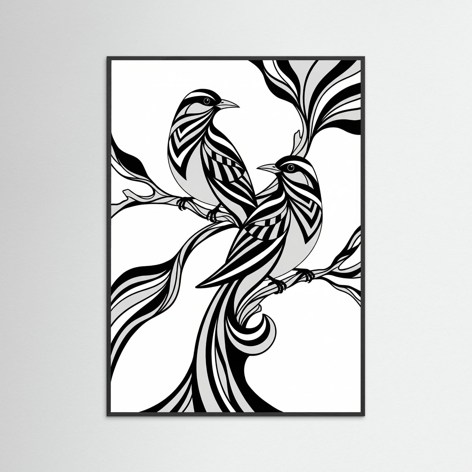 Black Wood Graceful Stripes