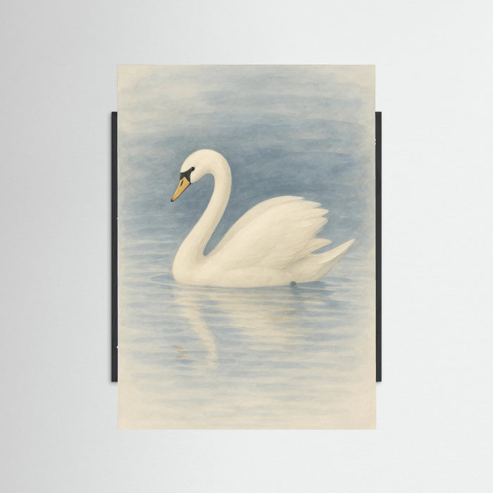 Black Wood Graceful Swan