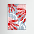 Black Wood Graphic Florals Boho Petals Poster