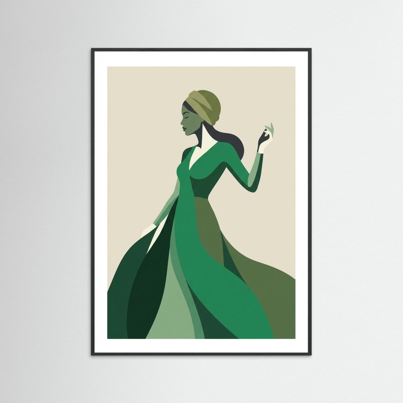 Black Wood Green Coat Grace