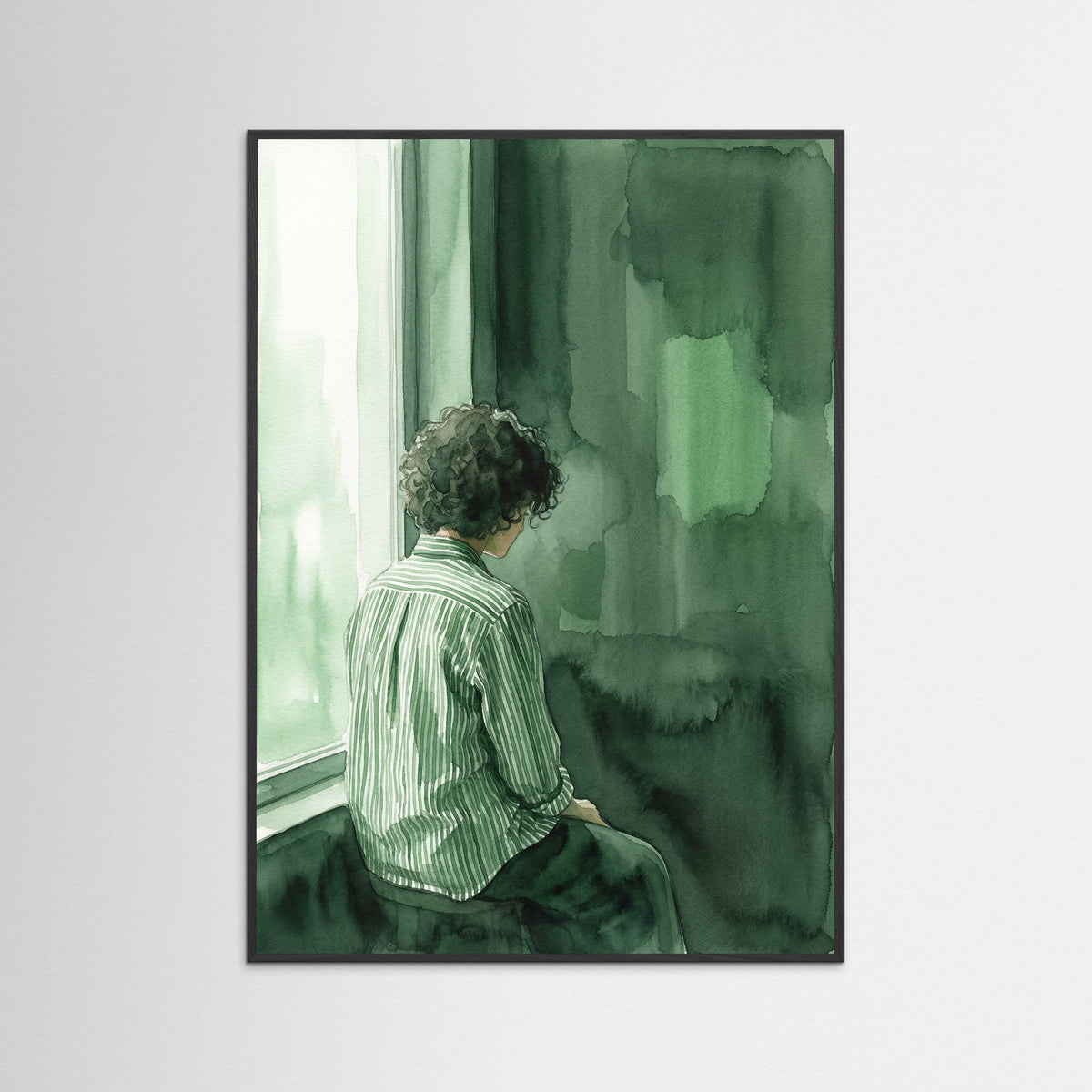 Black Wood Green Curls