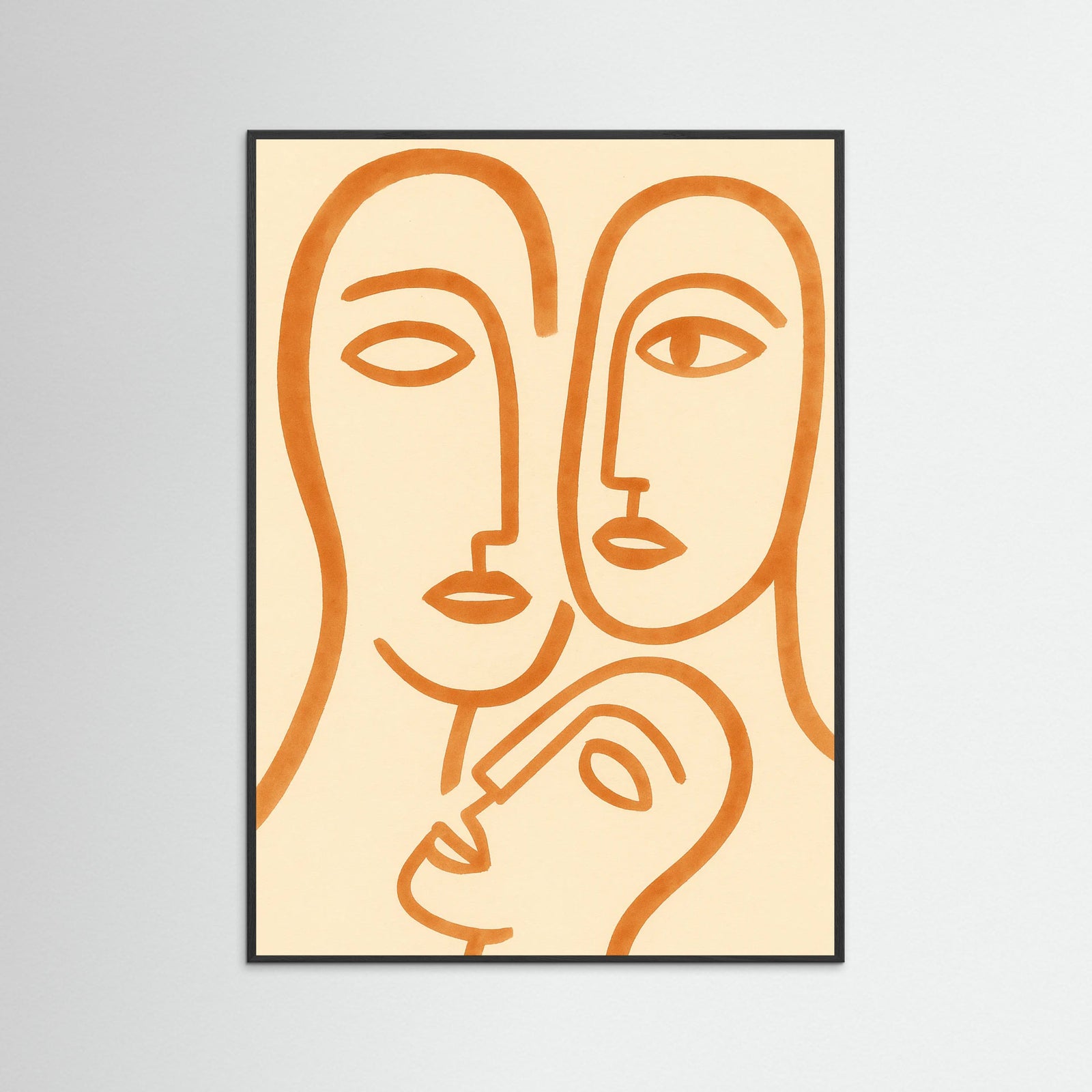 Black Wood Green Line Faces