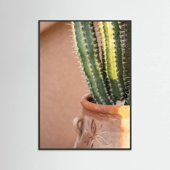 Black Wood Green On Orange | Marrakech Travel Photography Poster