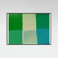 Black Wood Green square color collage Poster