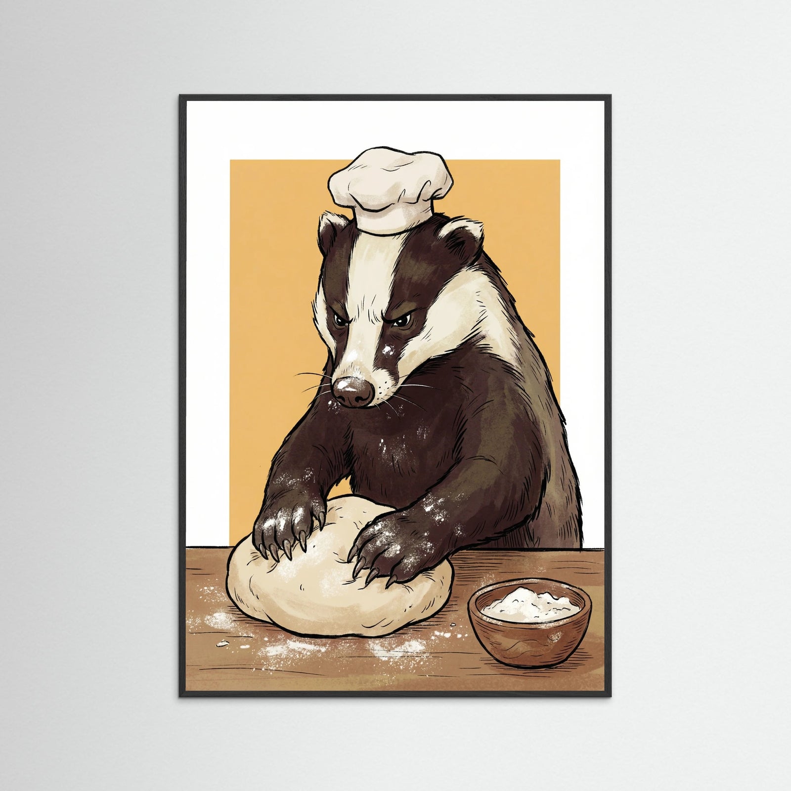 Black Wood Grumpy Tea Frog