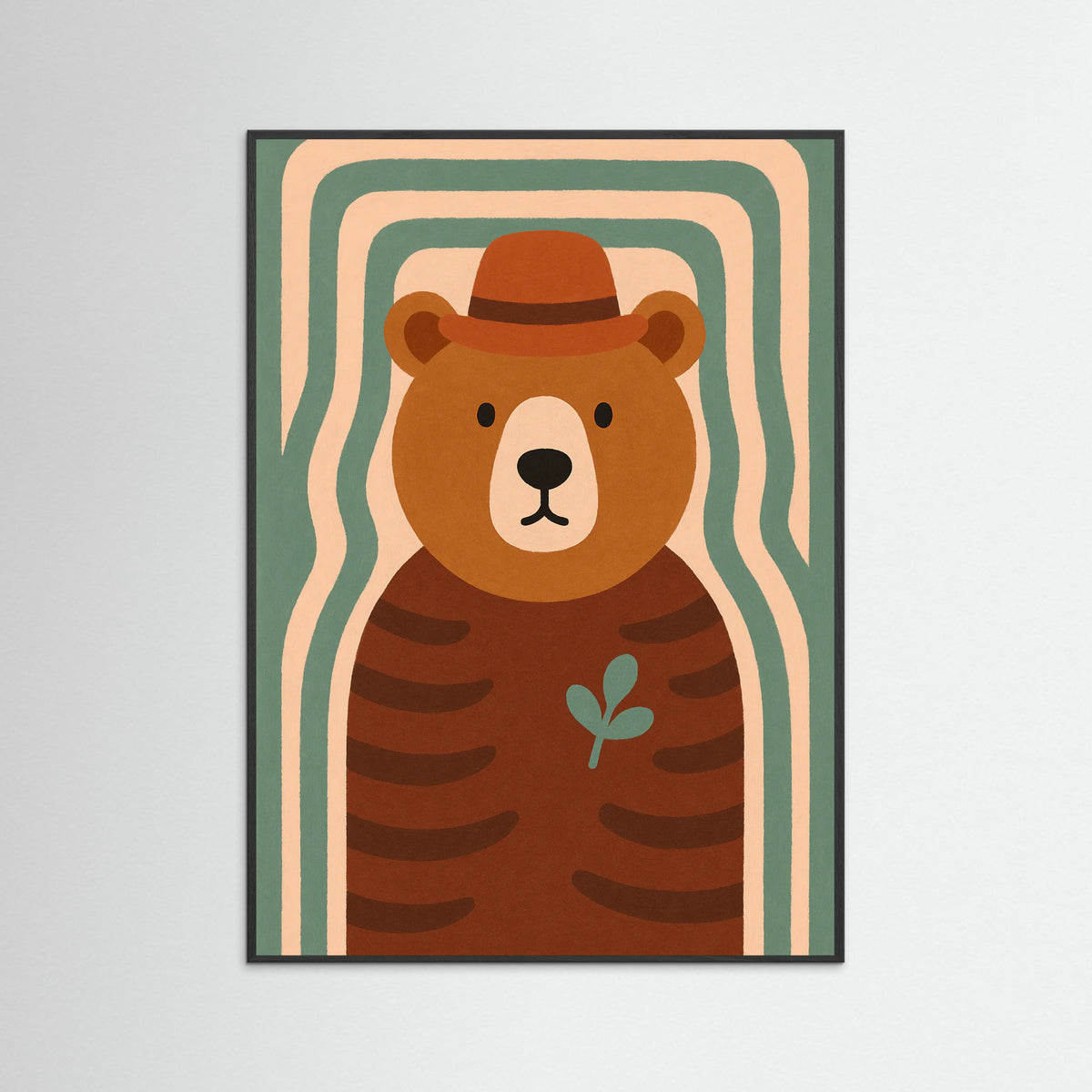 Black Wood Hat and Spectacles