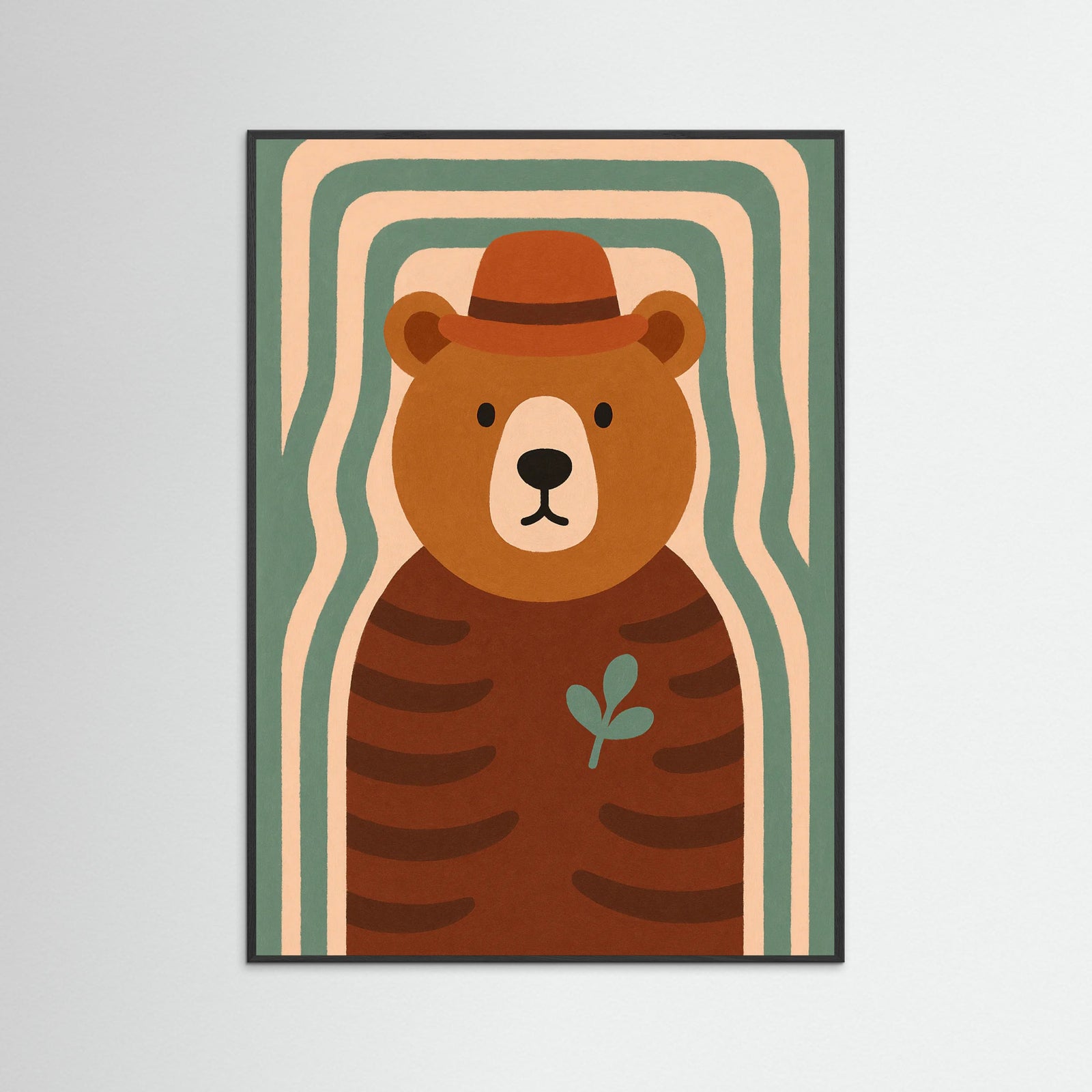 Black Wood Hat and Spectacles