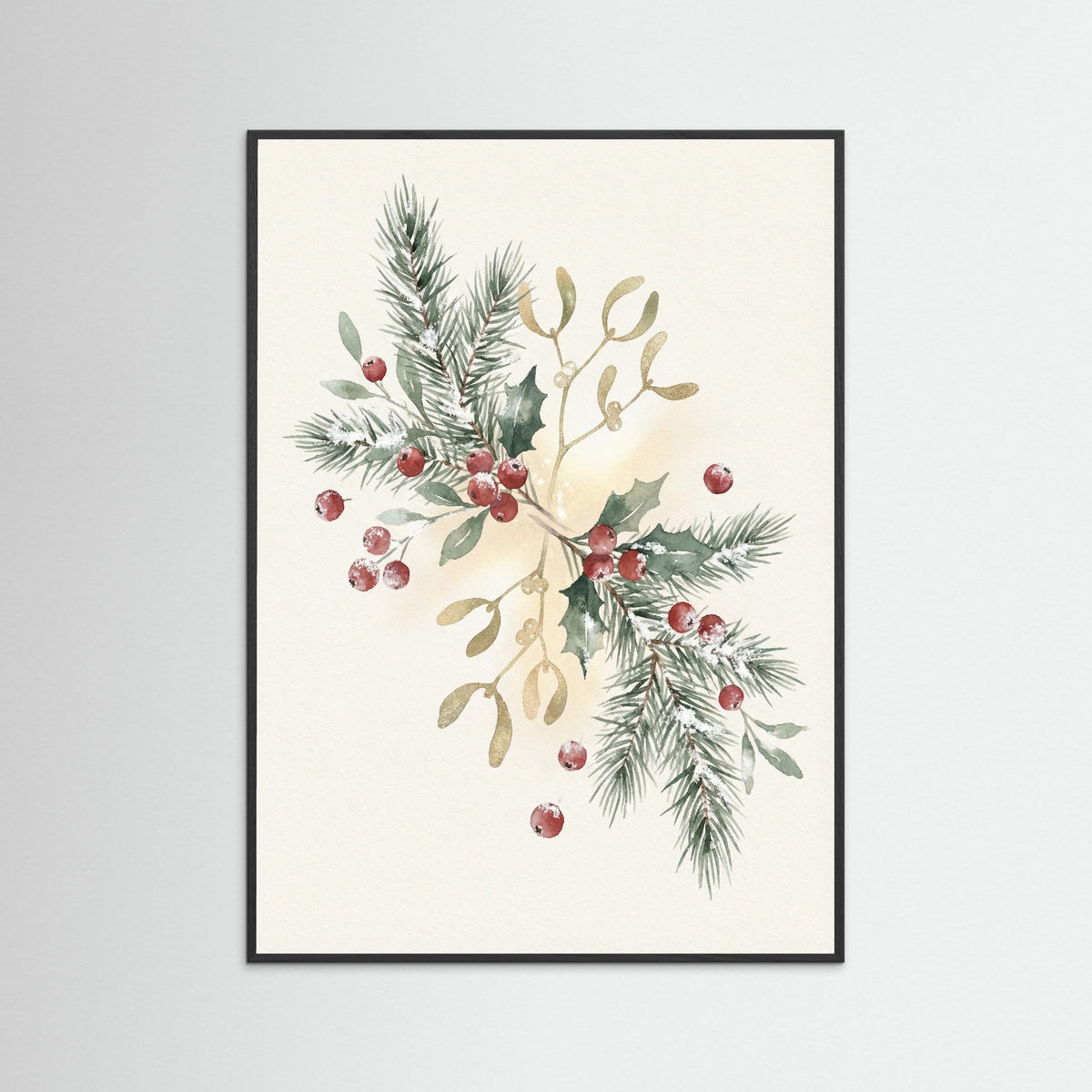 Black Wood Holiday Harmony Wreath