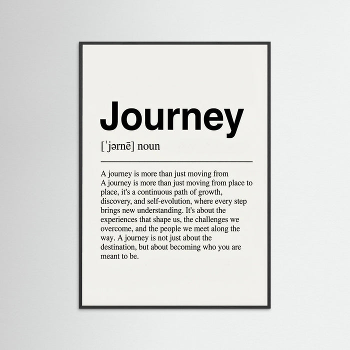 Black Wood Home Definition Print