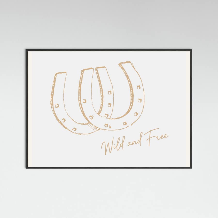 Plakat Horseshoe Wild and Free Neutral – plakat i druk artystyczny
