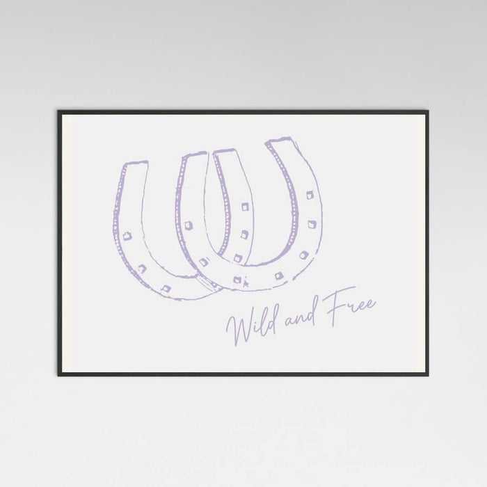 Horseshoe Wild and Free Purple Poster – Poster und Kunstdruck