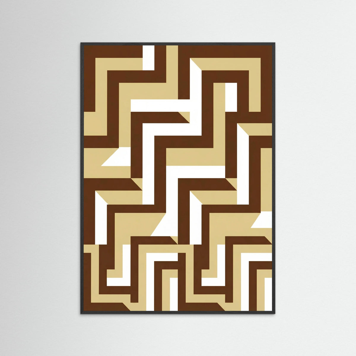 Black Wood Interlocked Grid