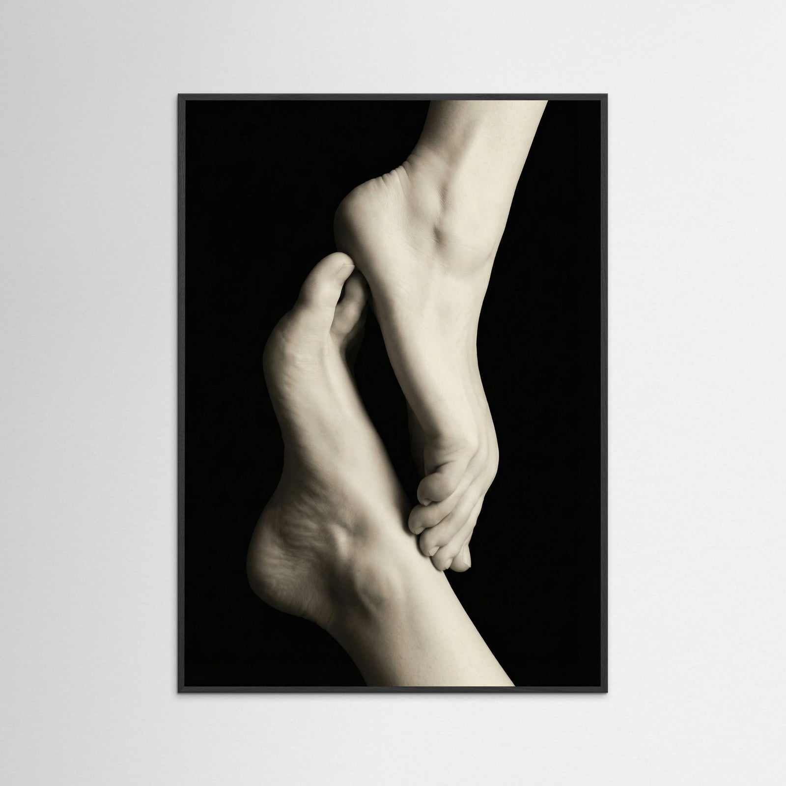 Black Wood Intertwined Forms