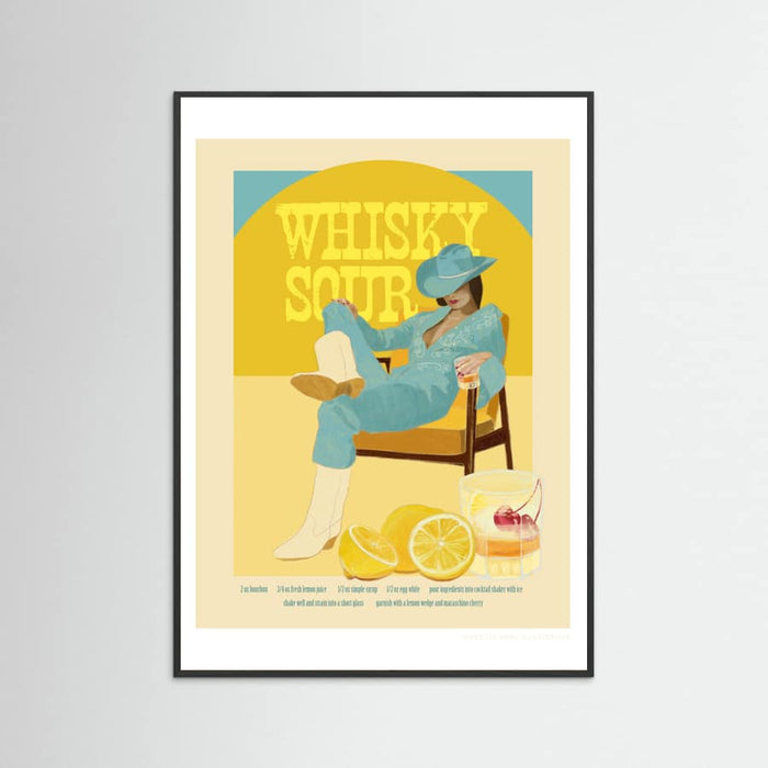 Black Wood Jlr Cocktails Whiskysour Poster