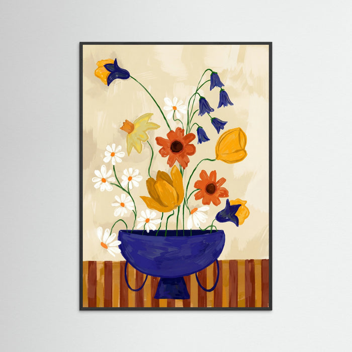 Black Wood Joyful Bloom Vase