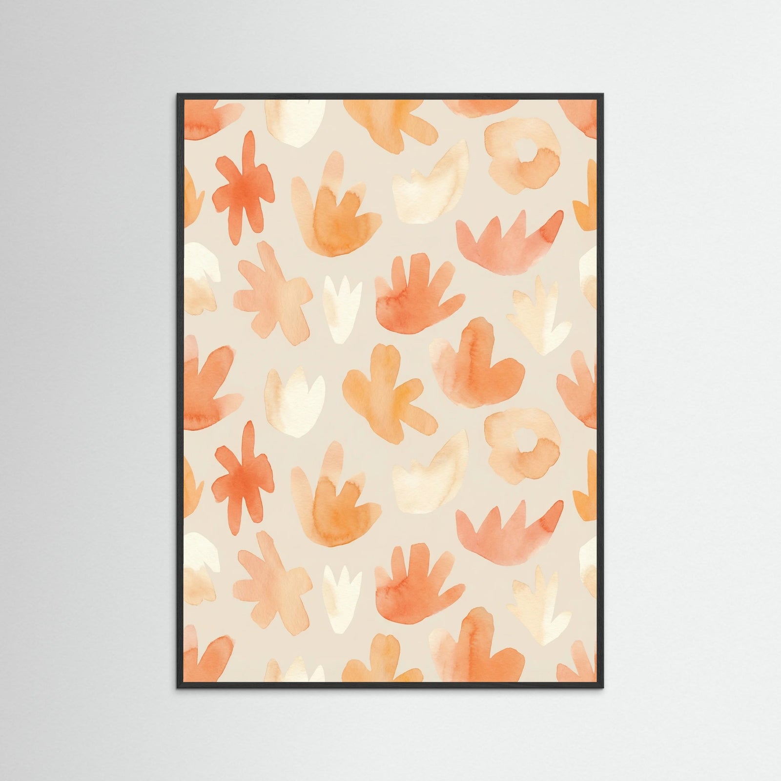 Black Wood Joyful Floral Cuts