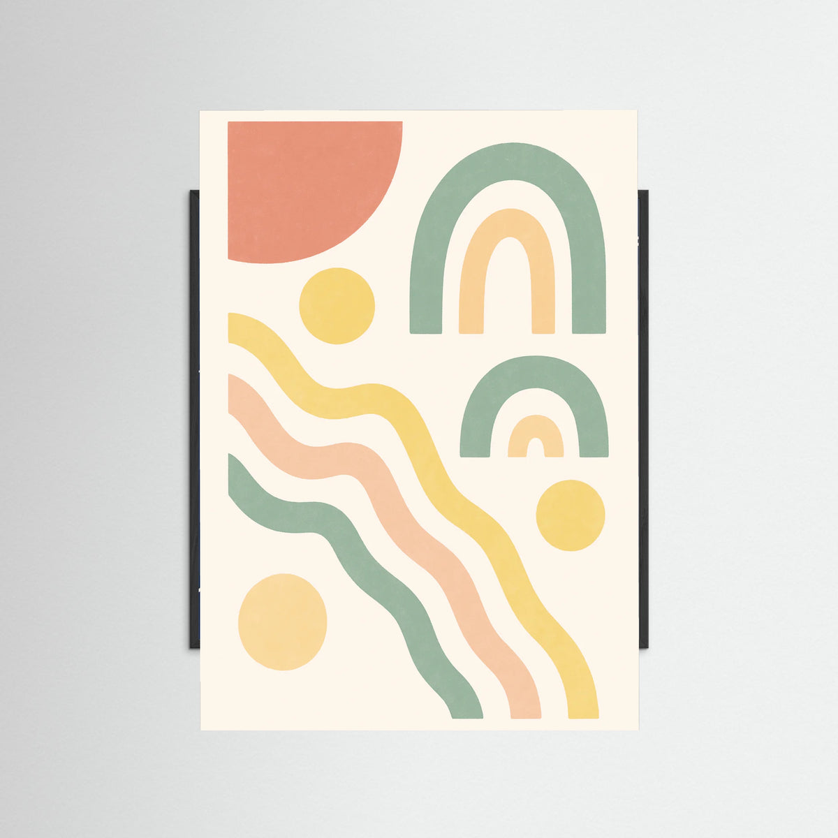 Black Wood Joyful Swirls