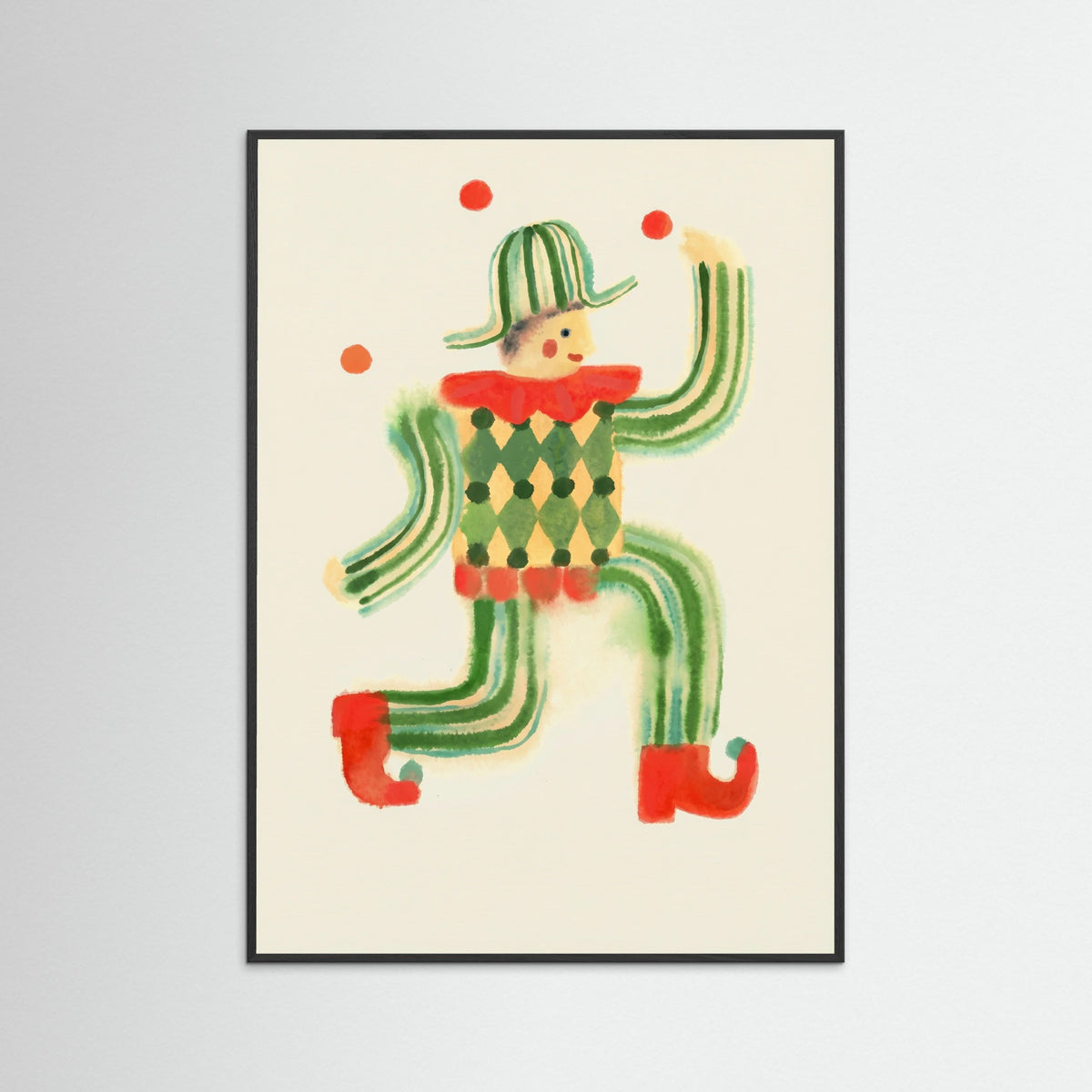 Black Wood Juggling Jester