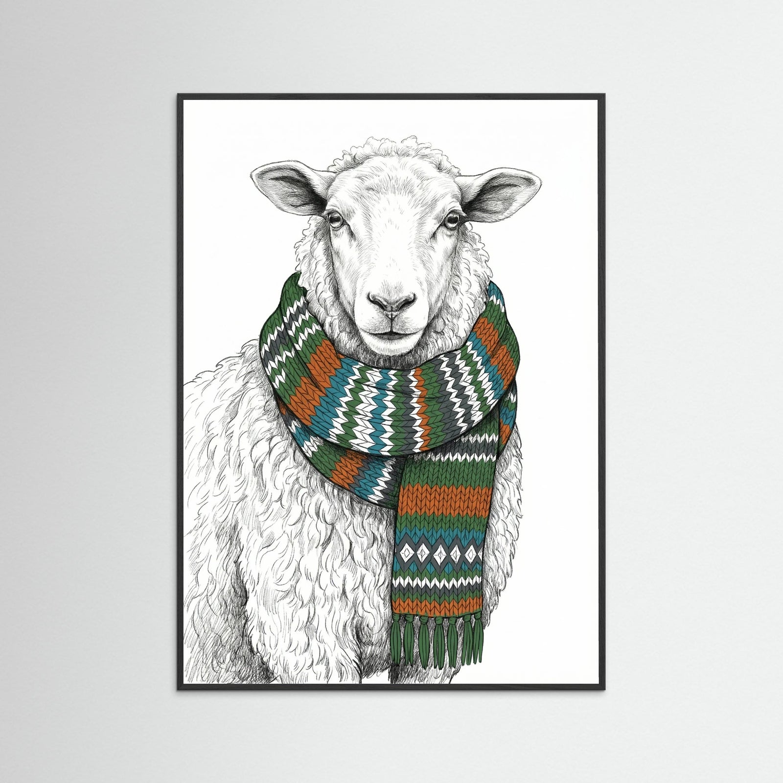 Black Wood Knitted Hen