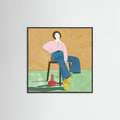 Lady Sitting with her vase Poster – Poster und Kunstdruck