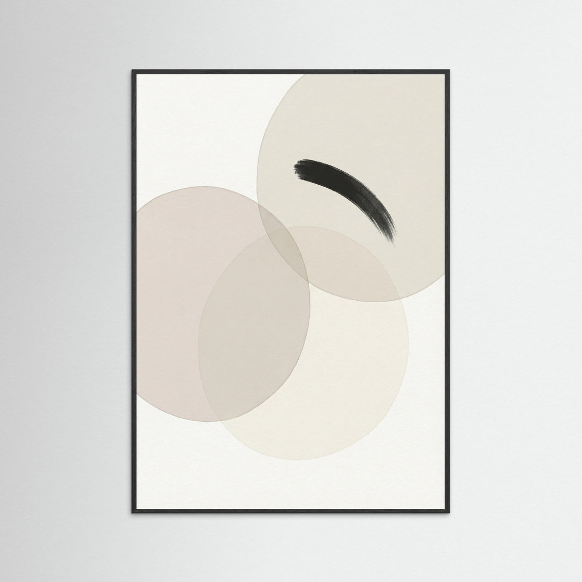 Black Wood Layered Forms Lightbeige