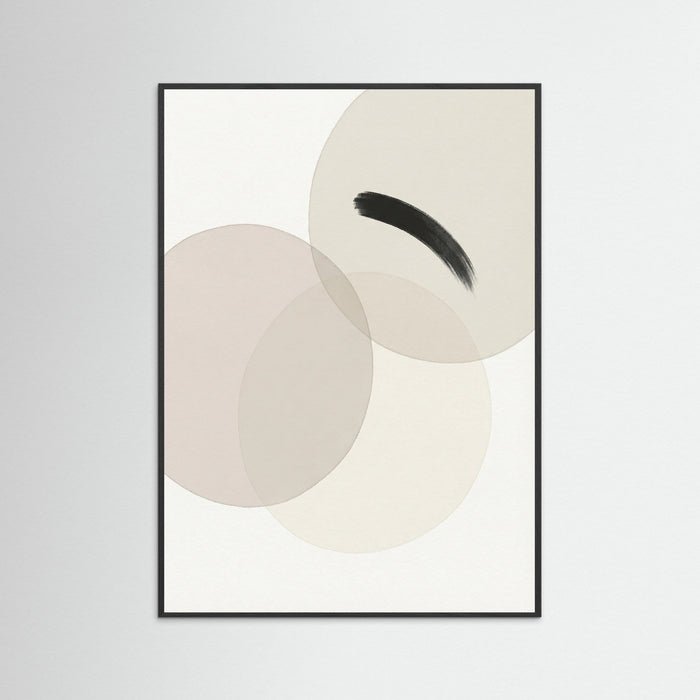 Black Wood Layered Forms Lightbeige