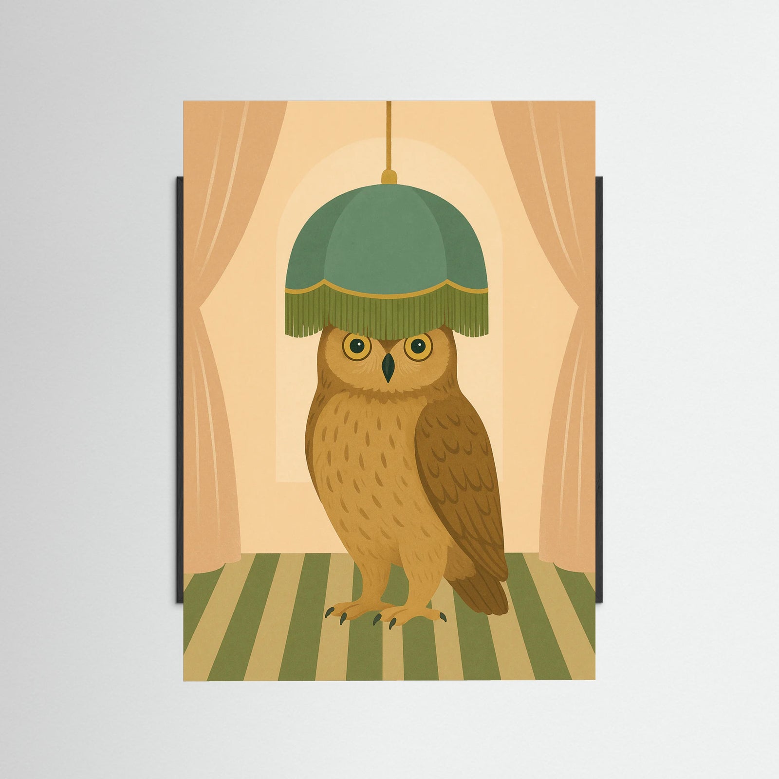 Black Wood Leopard Lampshades