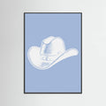 Light Blue Cowboy Hat Poster – plakat og kunsttryk