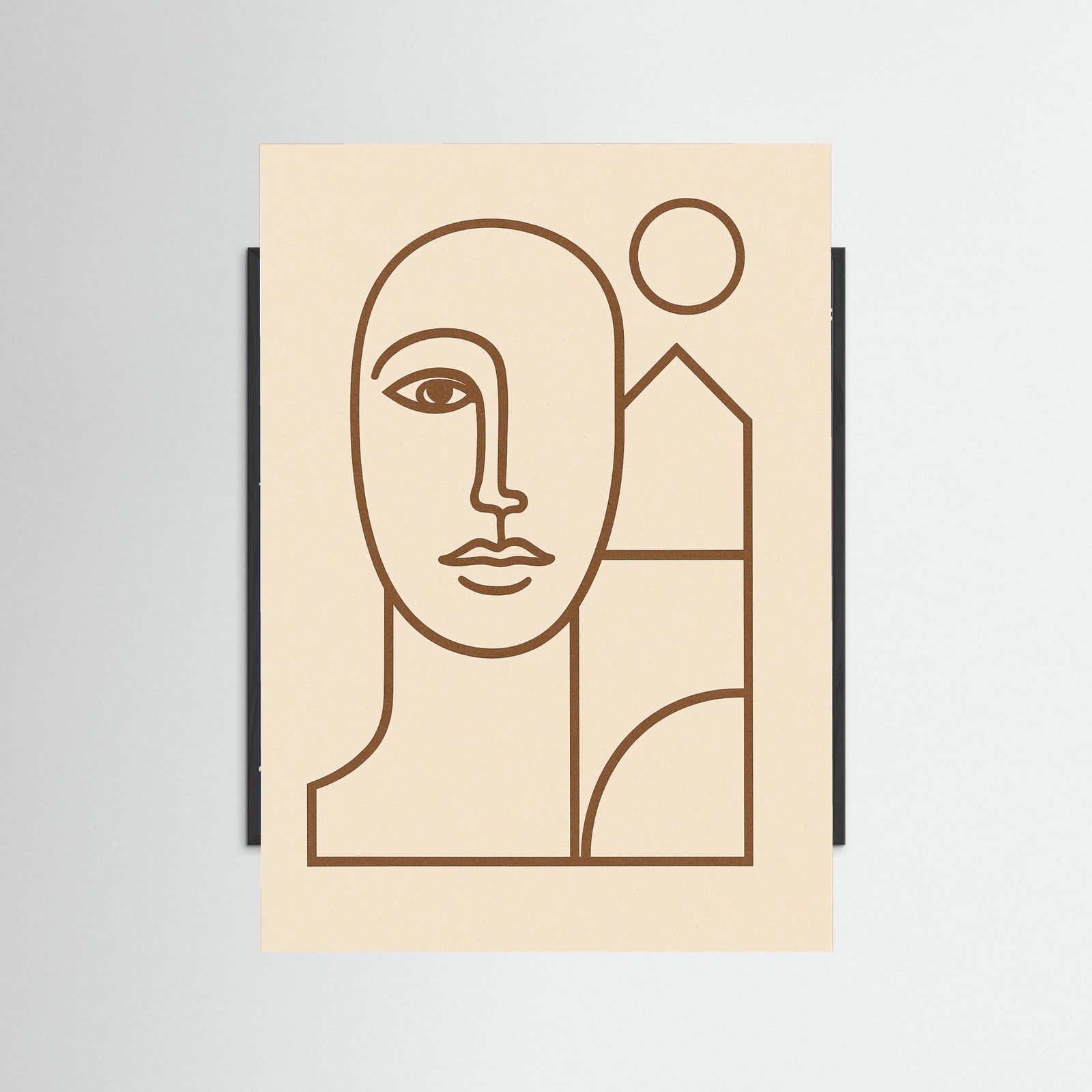 Black Wood Line Portrait