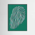 Line art confined in space-green Poster – poster and art print