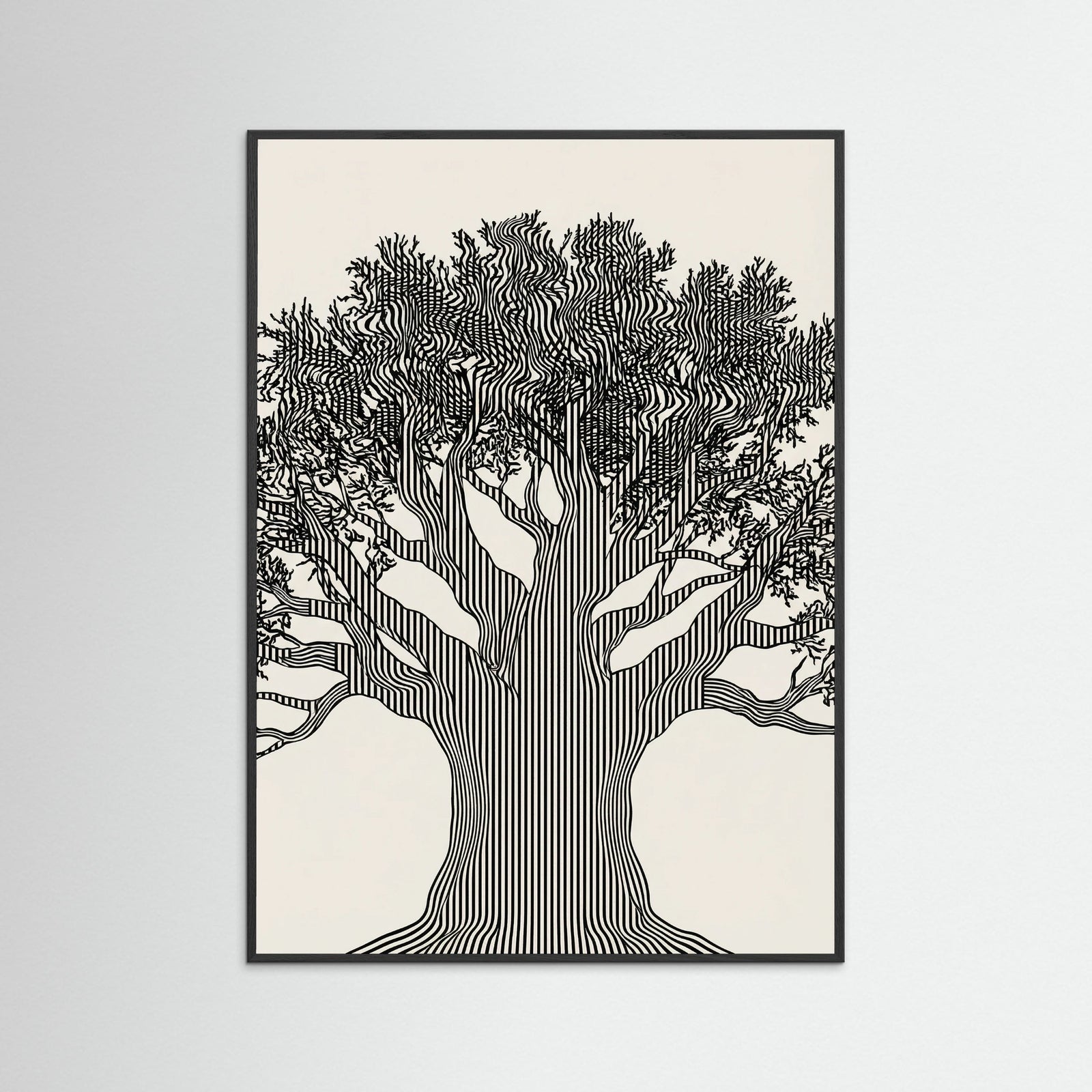 Black Wood Linear Portrait