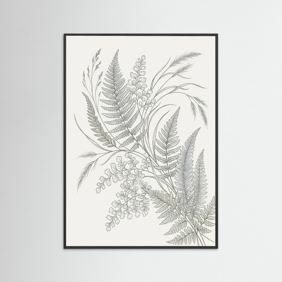 Black Wood Lined Botanicals