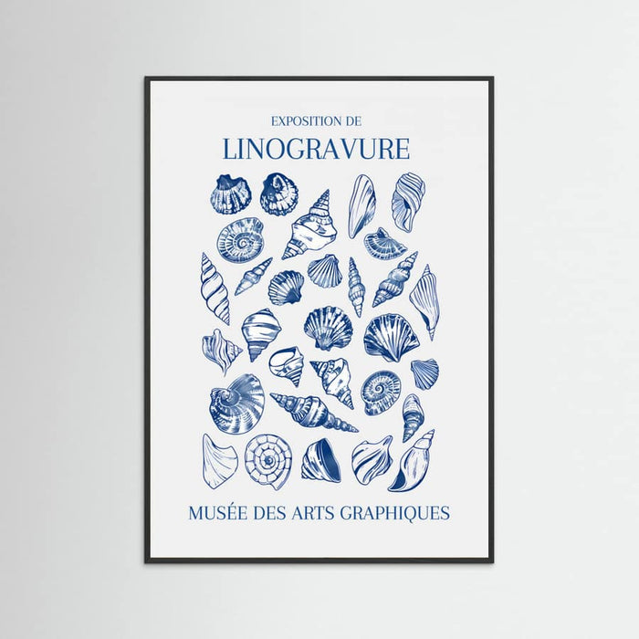 Lino Seashell Art Market Poster – Poster und Kunstdruck