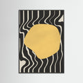 Black Wood Liquid Yellow Poster